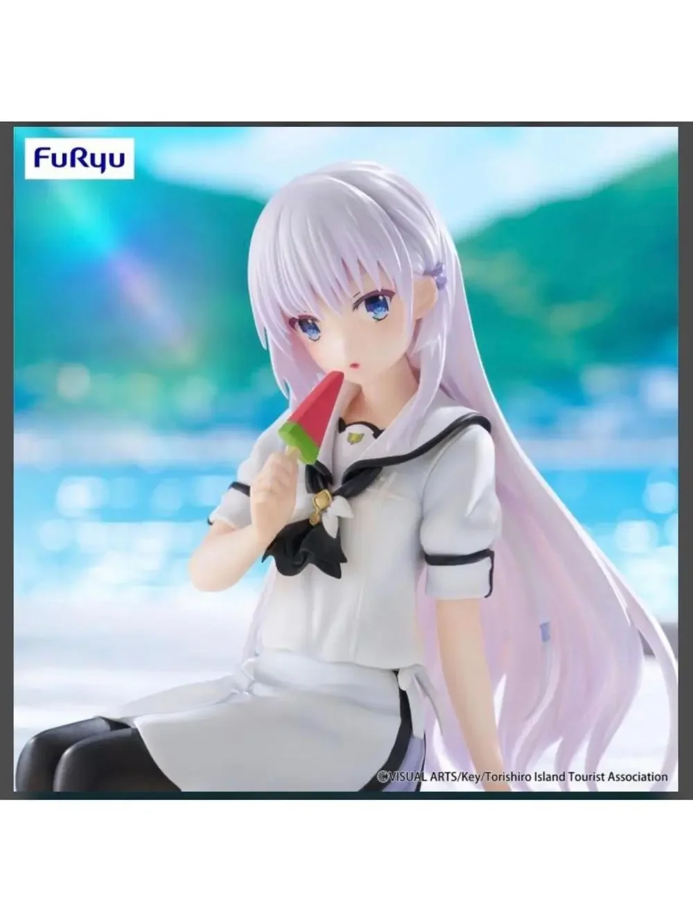 FuRyu Summer Pockets Shiroha Naruse Noodle Stopper Figure White New Anime PVC